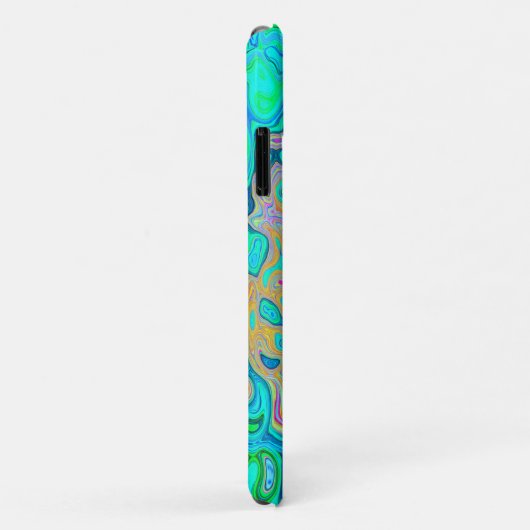 Groovy Abstract Retro Rainbow Liquid Swirl Case-Mate iPhone Case (Achterkant/rechts)