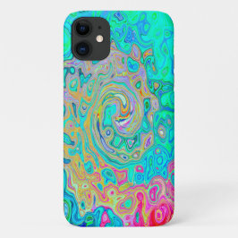Groovy Abstract Retro Rainbow Liquid Swirl Case-Mate iPhone Case