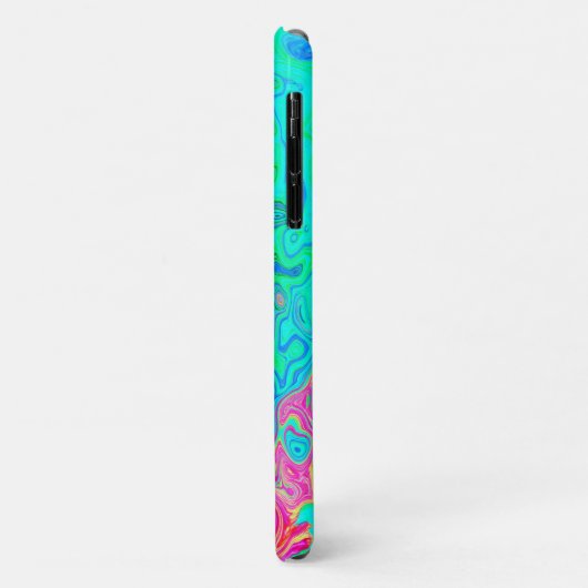 Groovy Abstract Retro Rainbow Liquid Swirl Case-Mate iPhone Case (Achterkant/links)