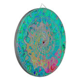 Groovy Abstract Retro Rainbow Liquid Swirl Dartbord (Voorkant Links)