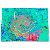 Groovy Abstract Retro Rainbow Liquid Swirl Groot Cadeauzakje (Voorkant)