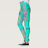 Groovy Abstract Retro Rainbow Liquid Swirl Leggings (Links)