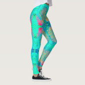 Groovy Abstract Retro Rainbow Liquid Swirl Leggings (Rechts)