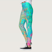 Groovy Abstract Retro Rainbow Liquid Swirl Leggings (Links)