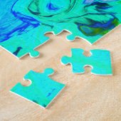 Groovy Abstract Retro Rainbow Liquid Swirl Legpuzzel (Zijkant)