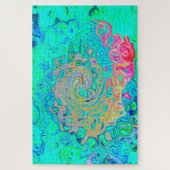 Groovy Abstract Retro Rainbow Liquid Swirl Legpuzzel (Verticaal)