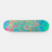 Groovy Abstract Retro Rainbow Liquid Swirl Persoonlijk Skateboard (Horizontaal)