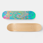 Groovy Abstract Retro Rainbow Liquid Swirl Persoonlijk Skateboard (Horizontaal)