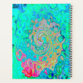 Groovy Abstract Retro Rainbow Liquid Swirl Planner (Achterkant)