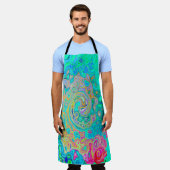 Groovy Abstract Retro Rainbow Liquid Swirl Schort (Gedragen)