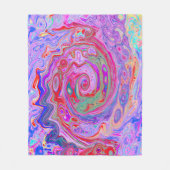 Groovy Abstract Retro Red, Paars en roze zwijn Fleece Deken (Voorkant)