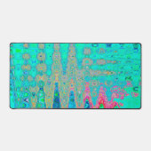 Groovy Abstract Retro Regenboog Atoomgolven Bureaumat (Voorkant)