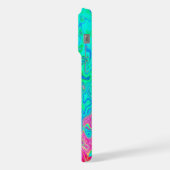 Groovy Abstract Retro Regenboog Vloeibare Draaikol iPhone Hoesje (Linkerkant)