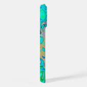 Groovy Abstract Retro Regenboog Vloeibare Draaikol iPhone Hoesje (Rechterkant)