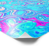 Groovy Abstract Retro Robin's Egg Blauwe Draaikolk Foto Afdruk (Hoek)