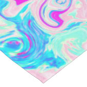 Groovy Abstract Retro Robin's Egg Blue Swirl Tafelkleed (Gekanteld)