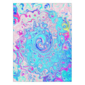 Groovy Abstract Retro Robin's Egg Blue Swirl Tafelkleed (Voorkant)