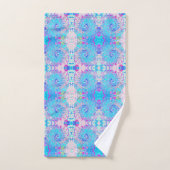 Groovy Abstract Retro Robin's Ei Blauw Draaien Bad Handdoek (Handdoek)
