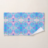 Groovy Abstract Retro Robin's Ei Blauw Draaien Bad Handdoek (Handdoek)