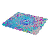 Groovy Abstract Retro Robins Ei Blauw Draaien Snijplank (Hoek)