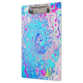 Groovy Abstract Retro Robins Ei Blauw Draaikolk Klembord (Links)