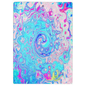 Groovy Abstract Retro Robins Ei Blauw Draaikolk Klembord (Achterkant)