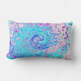 Groovy Abstract Retro Robins Ei Blauw Draaikolk Kussen