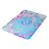 Groovy Abstract Retro Robin's Ei Blauwe Draaikolk Badmat (Gekanteld)