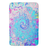 Groovy Abstract Retro Robin's Ei Blauwe Draaikolk Badmat (Voorkant Verticaal)