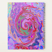 Groovy Abstract Retro Rood, Paars en Roze Wervelin Planner (Achterkant)