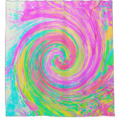 Groovy Abstract Roze en Blauwe Vloeibare Zwervel Douchegordijn (Voorkant)