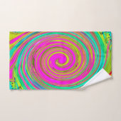 Groovy Abstract roze en Turquoise Swirl Bad Handdoek (Handdoek)