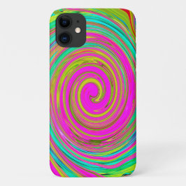 Groovy Abstract roze en Turquoise Swirl Case-Mate iPhone Case