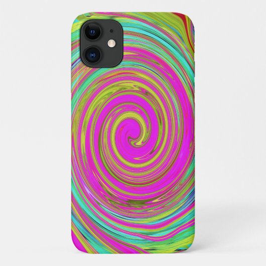 Groovy Abstract roze en Turquoise Swirl Case-Mate iPhone Case (Achterkant)