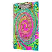 Groovy Abstract roze en Turquoise Swirl Klembord (Links)