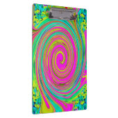 Groovy Abstract roze en Turquoise Swirl Klembord (Rechts)