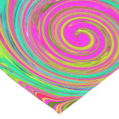 Groovy Abstract roze en Turquoise Swirl Korte Tafelloper (Hoek)