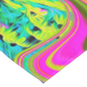 Groovy Abstract roze en Turquoise Swirl Tafelkleed (Gekanteld)