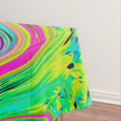 Groovy Abstract roze en Turquoise Swirl Tafelkleed (Voorbeeld)