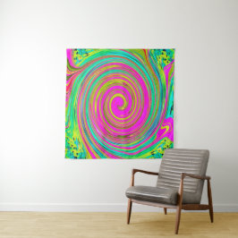 Groovy Abstract roze en Turquoise Swirl Wandkleed