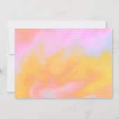 Groovy Abstract Script Sla de Datum Op Uitnodiging (Achterkant)
