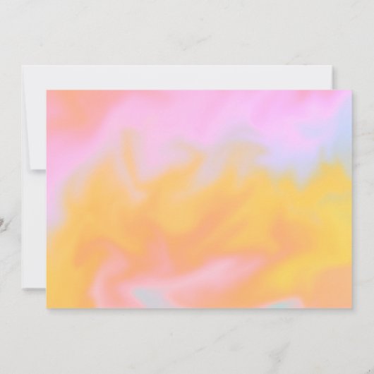Groovy Abstract Script Sla de Datum Op Uitnodiging (Achterkant)