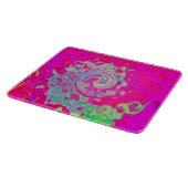 Groovy Abstract Turquoise Blauwe en Rode Draaikolk Snijplank (Hoek)