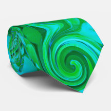 Groovy Abstract Turquoise Vloeibare Draaiing Schil