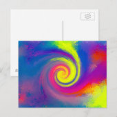 Groovy Abstract wervelwervelkolom Briefkaart (Voorkant / Achterkant)