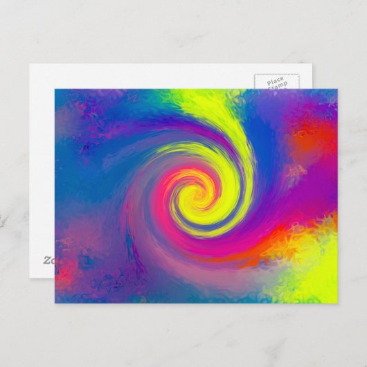 Groovy Abstract wervelwervelkolom Briefkaart (Voorkant / Achterkant)