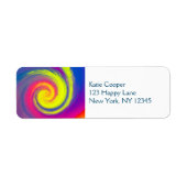 Groovy Abstract wervelwervelkolom Etiket (Voorkant)