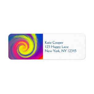 Groovy Abstract wervelwervelkolom Etiket