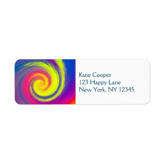 Groovy Abstract wervelwervelkolom Etiket (Voorkant)