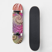 Groovy Abstracte Digitale Funky Boho Spiraal Fract Persoonlijk Skateboard (Voorkant)